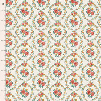 Tilda Village Life, Mable, Warm Cream, $0.25/cm or $25/m