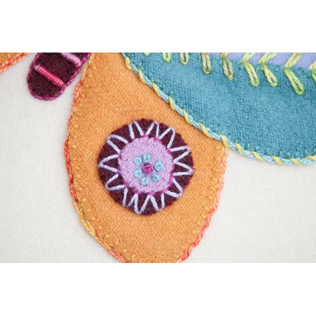 Butterfly Sanctuary Wool Applique Block of the Month
