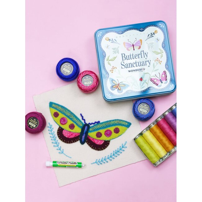 Butterfly Sanctuary Wool Applique Block of the Month