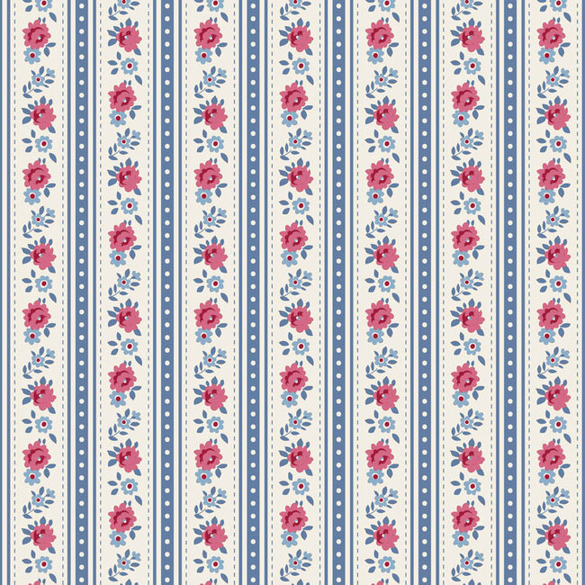 Village Life, Agnes, Blue, $0.25/cm or $25/m