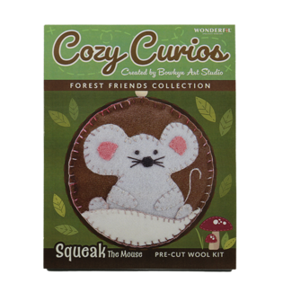 Wonderfil Cozy Curios Squeak the Mouse PreCut Wool Kit
