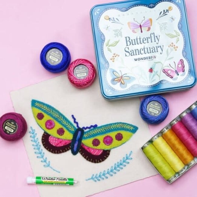 Butterfly Sanctuary Wool Applique Block of the Month