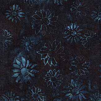 Island Batik 40 cm Frosted Foliage, 912503595, Flower Heads, Blue Midnight Blue, $22/m