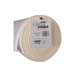 By Annie 90cm of Soft and Stable, White, 58 inch wide, White $40/m