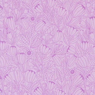 Moda 70 cm  FLORAL FONDANT Tone on Tone Bouquet, Lavender $24/m