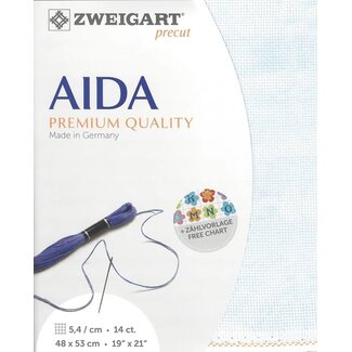Zweigart Precut Stern Aida, 14 ct, Light Blue