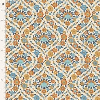 Tilda 75cm of Wallflower, Bianca, Blue, $0.24/cm or $24/m