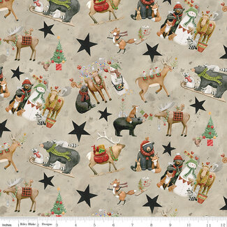 Riley Blake Designs Northern Christmas, C17830-NEUTRAL, Northern Christmas, Main, Neutral, $0.26/cm or $26/m
