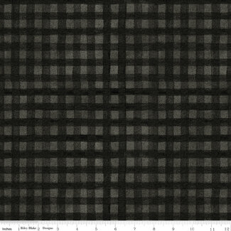 Riley Blake Designs Northern Christmas, C17835-BLACK, Buffalo Check, Black, $0.26/cm or $26/m