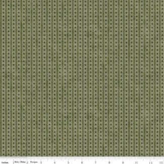 Riley Blake Designs Northern Christmas, C17836-GREEN, Star Stripes, Green, $0.26/cm or $26/m