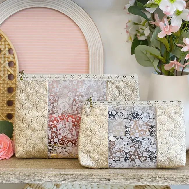 Peek-A-Bloom Zipper Pouches