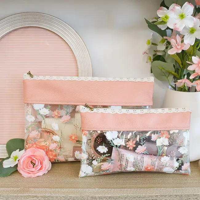 Peek-A-Bloom Zipper Pouches