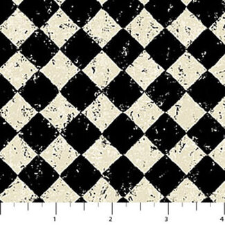 Northcott Studios 45 cm Patrick Lose Haunted Distressed Check $20/m