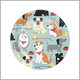 dog party dessert plate