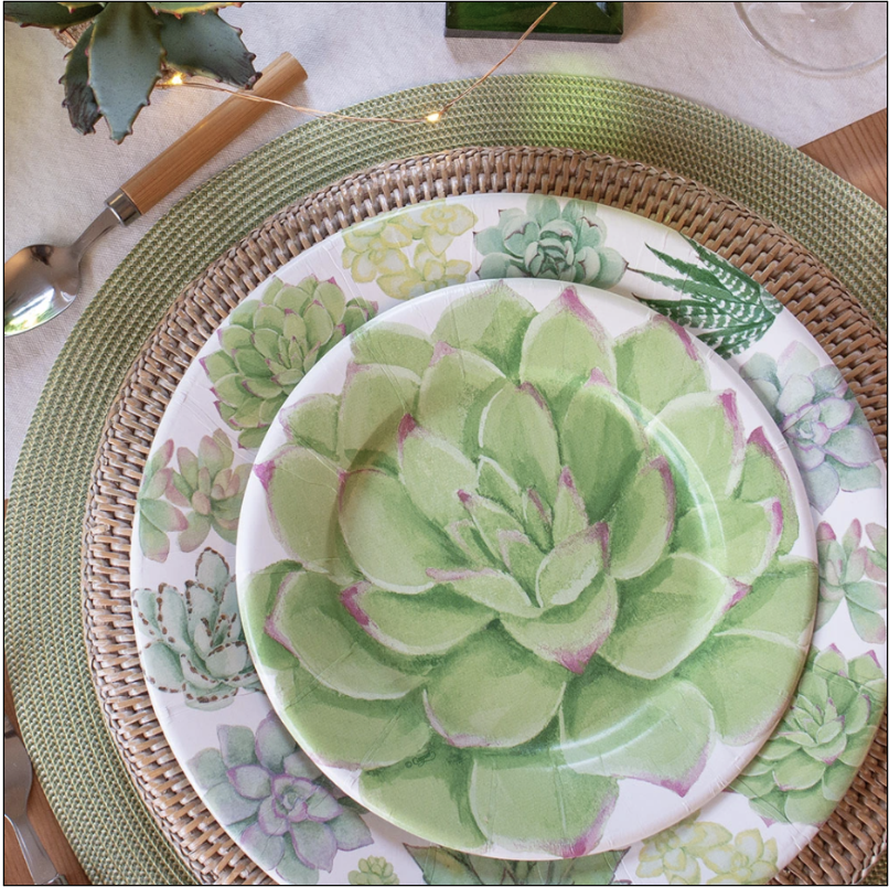 Succulents Dinner Plate
