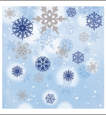 Shimmering Flakes Lunch Napkins, 3-Ply