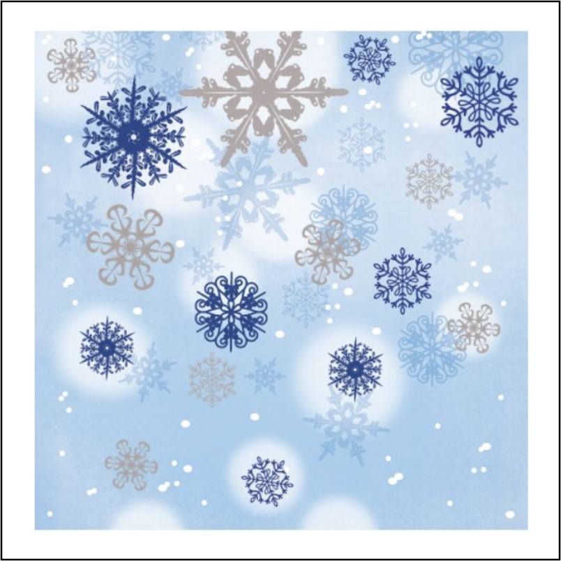 Shimmering Flakes Lunch Napkins, 3-Ply