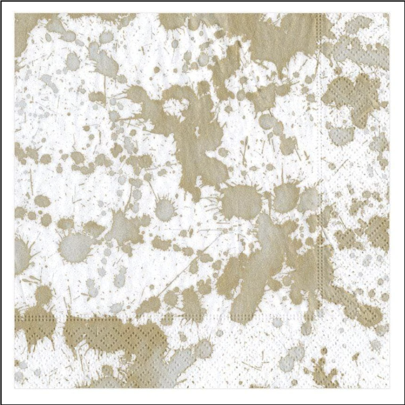 SPLATTERWARE-GOLD NAPKIN LUNCHEON