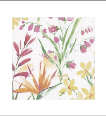 BRUSHSTROKE FLORAL NAPKIN COCKTAIL