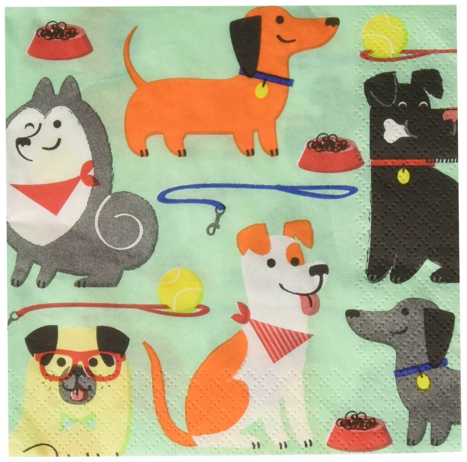 dog party beverage napkin