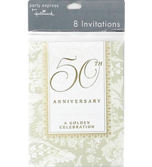50th Anniversary Gold Invitations
