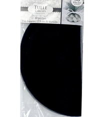 Black Tulle Circles - 50 Pcs