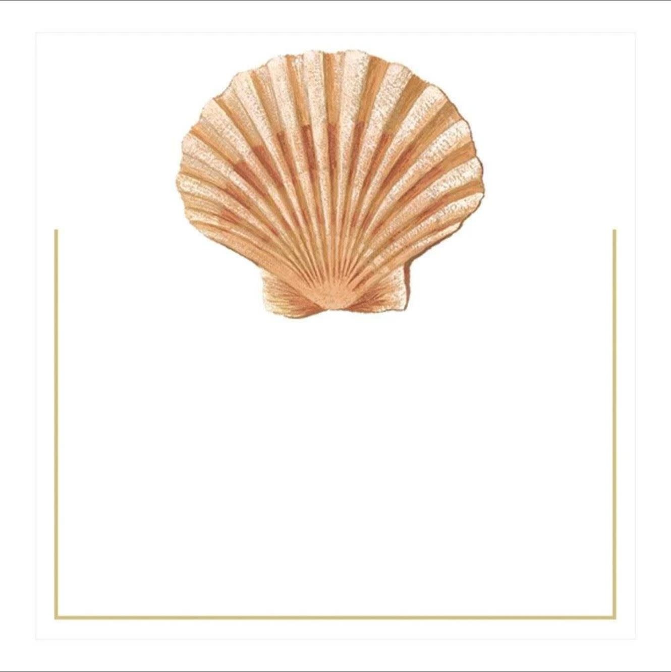 Seashell Die-Cut Place Cards - 8 Pcs