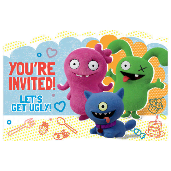 Ugly Dolls Party Invitations - 8 Pcs