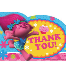 Trolls Thank You Cards - 8 Pcs
