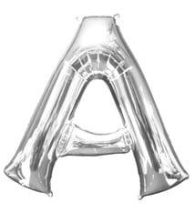 Letter "A" Mylar Balloon -32" Silver