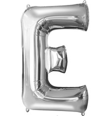 Letter "E" Mylar Balloon -32" Silver