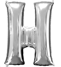 Letter "H" Mylar Balloon -32" Silver