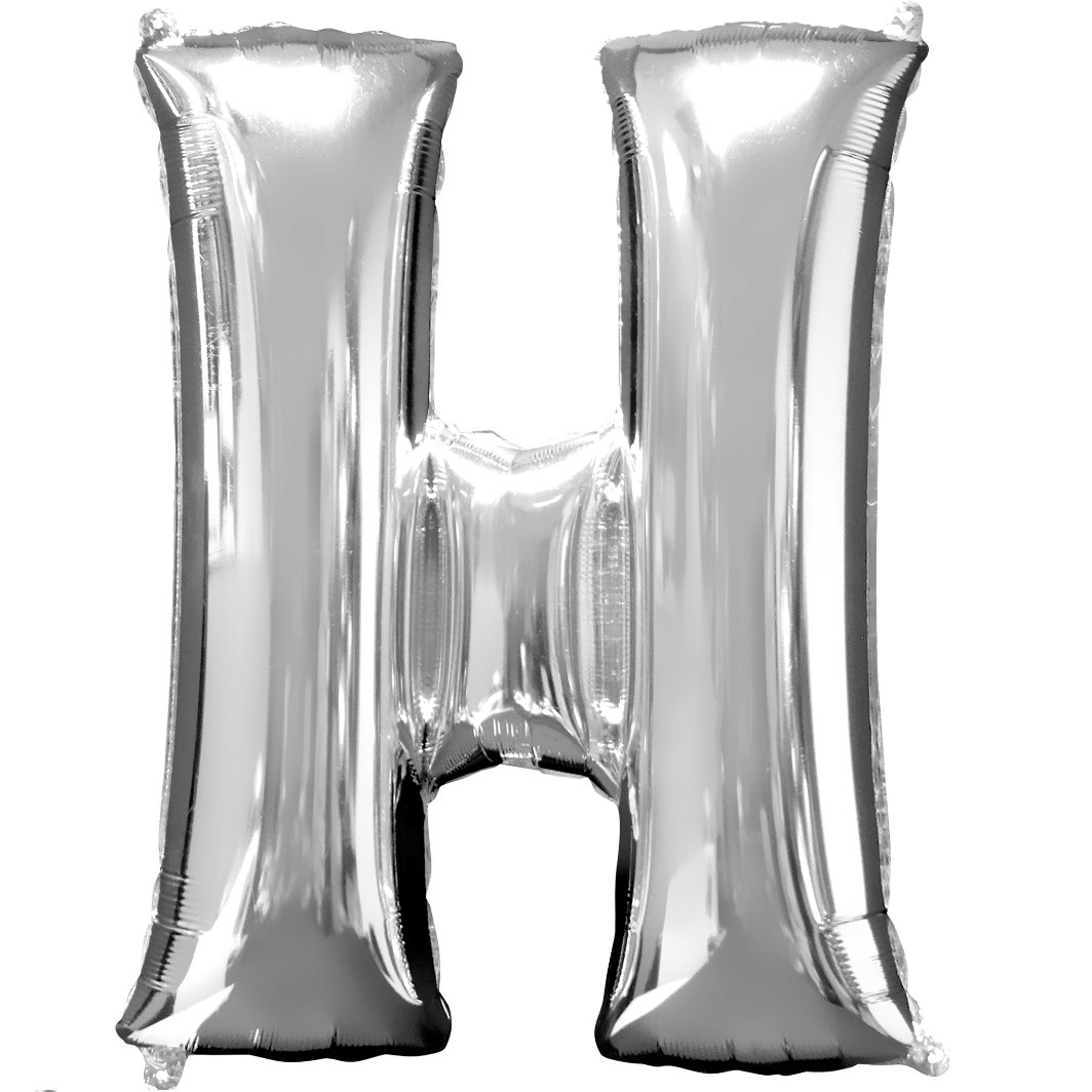 Letter "H" Mylar Balloon -32" Silver