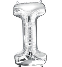 Letter "I" Mylar Balloon -32" Silver