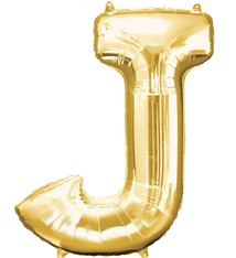 Letter "J" Mylar Balloon -32" Gold