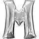 Letter "M" Mylar Balloon -32" Silver