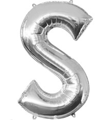 Letter "S" Mylar Balloon -32" Silver