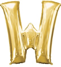 Letter "W" Mylar Balloon -32" Gold