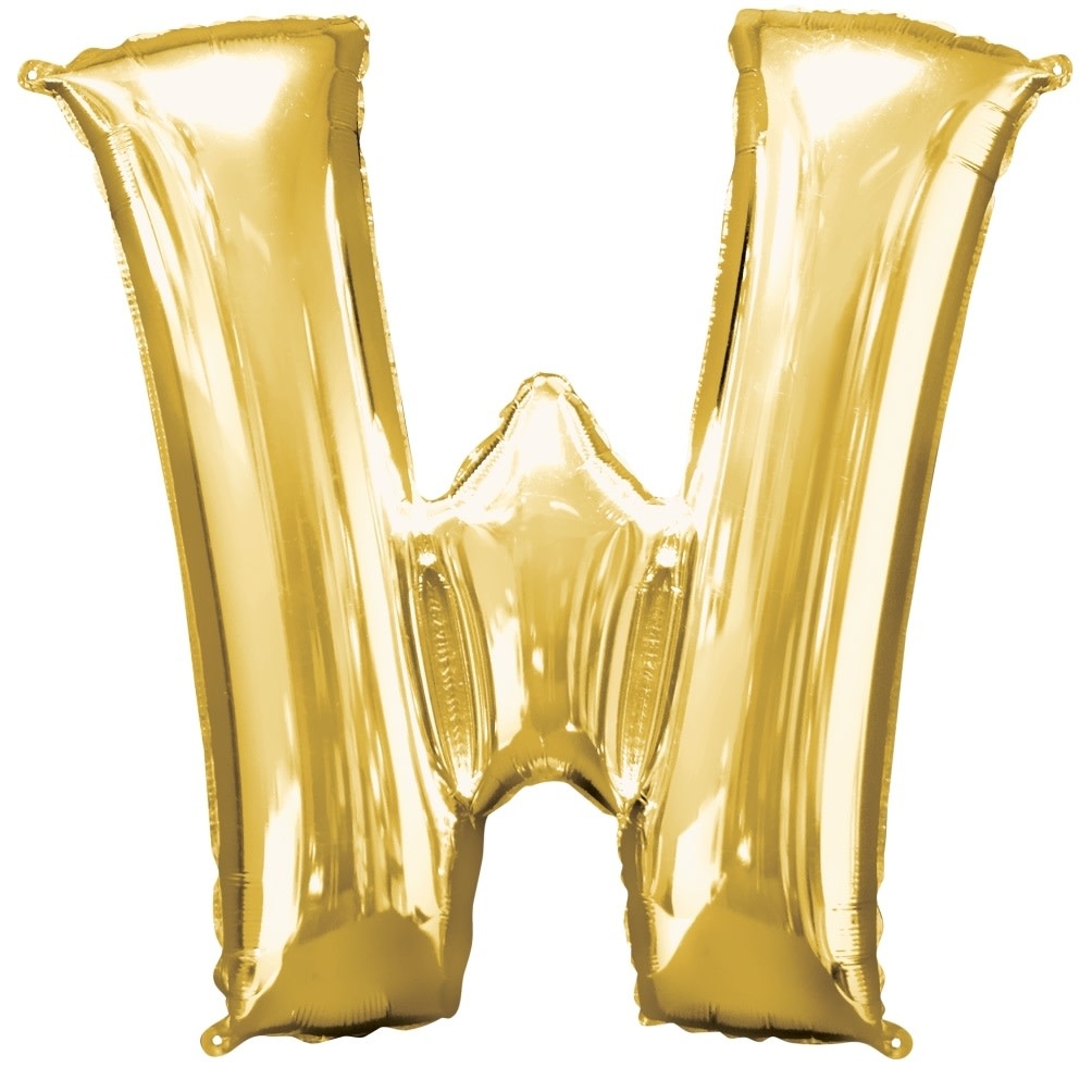 Letter "W" Mylar Balloon -32" Gold