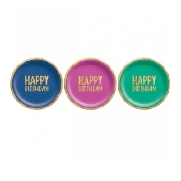 Happy Dots 7" Foil Plate, Assorted