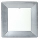 Silver Leaf Square Paper Dinner Plates - 8 Per Package