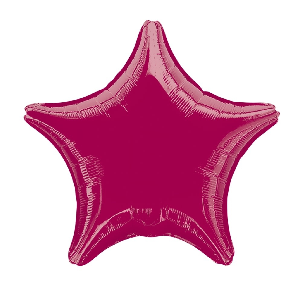 18" Mylar "Burgundy Star"  - #306