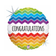 18" Mylar "Congratulations" Wavy Rainbow - #181