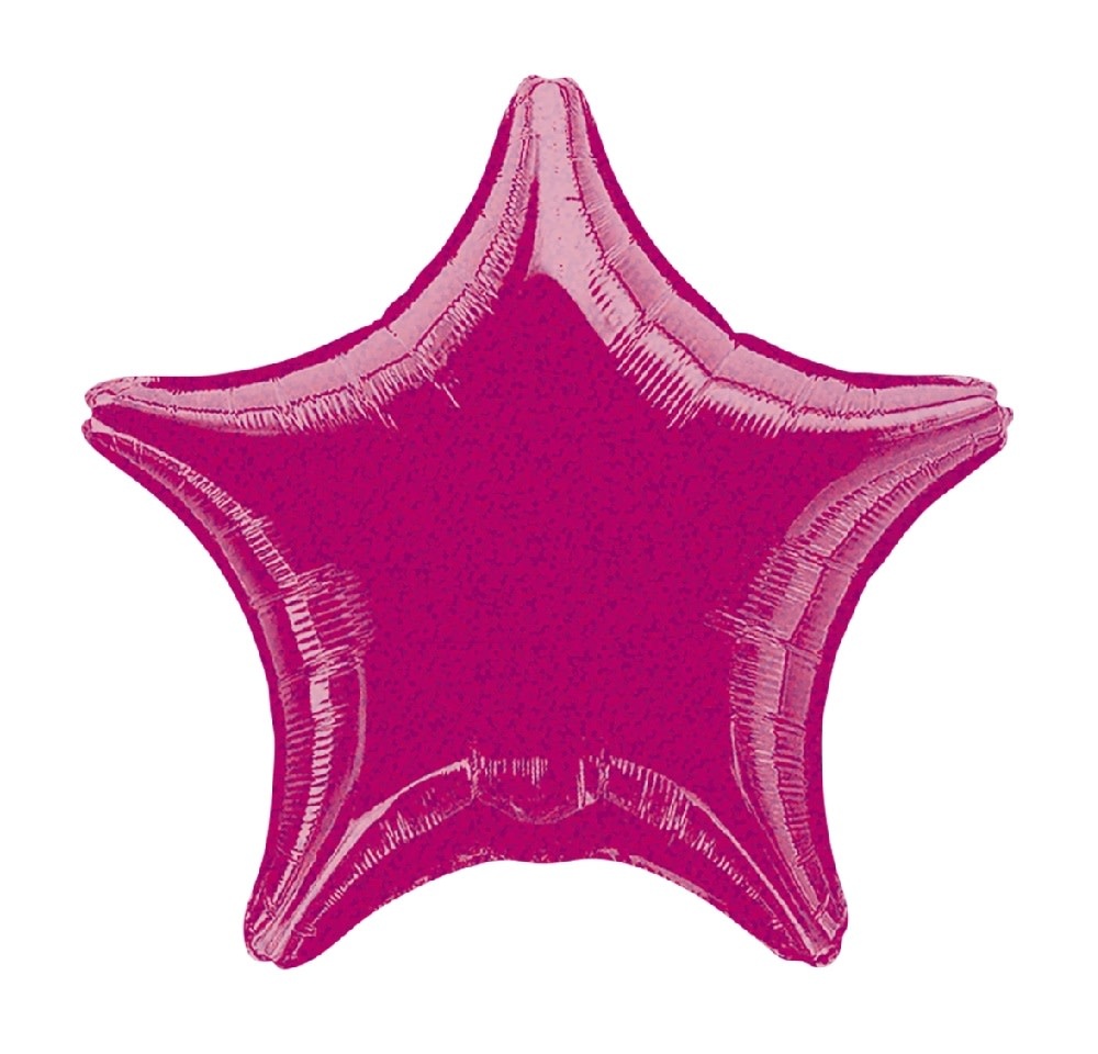 18" Mylar "Fuchsia Dazzler Star" - #D5