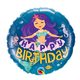 18" Mylar "Happy Birthday" Mermaid - #43