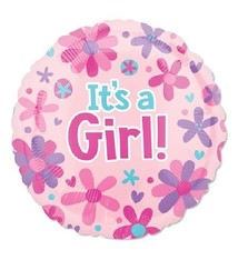 18" Mylar "It's a Girl" Floral - #263