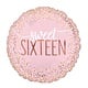 18" Mylar "Sweet Sixteen" Blush - #62