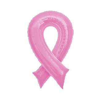 Pink Ribbon Shape Foil Balloon - 36"