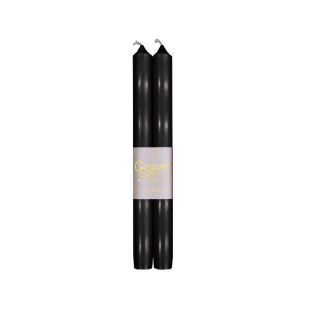 Straight Taper 10" Candles in Black - 2 Candles Per Package