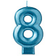 Numeral Candle #8 - Blue